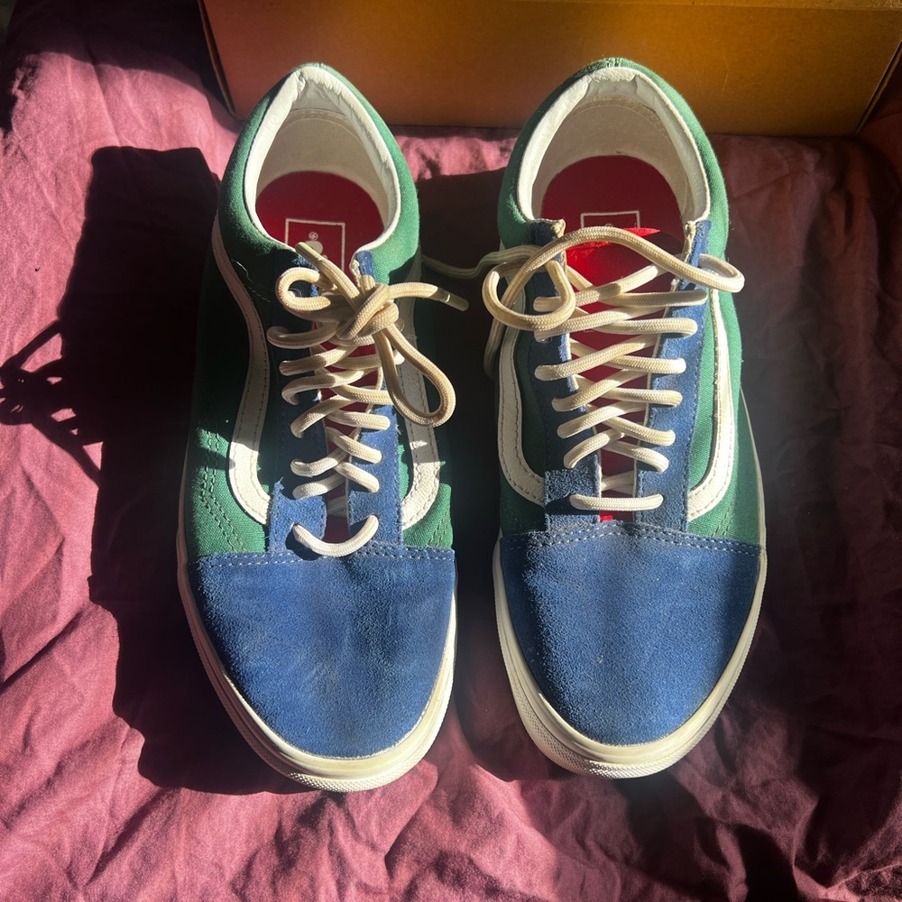 Vans Green and Blue Men's Sneakers